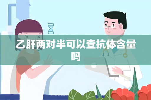 乙肝两对半可以查抗体含量吗