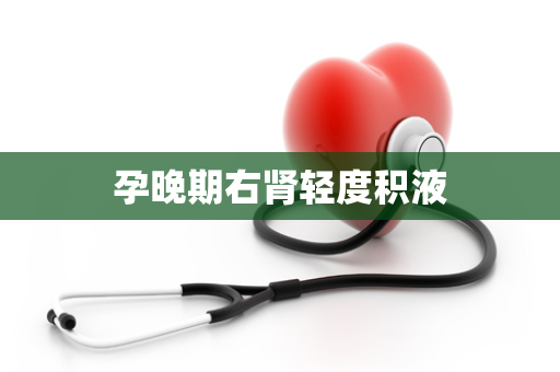 孕晚期右肾轻度积液