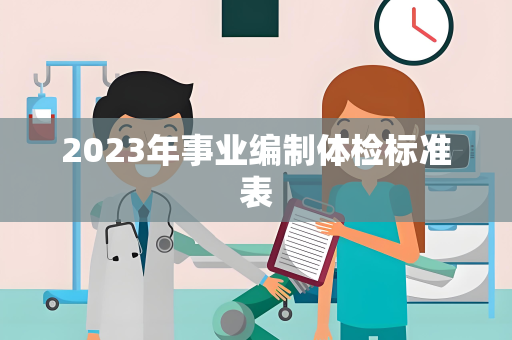 2023年事业编制体检标准表