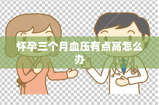 怀孕三个月血压有点高怎么办